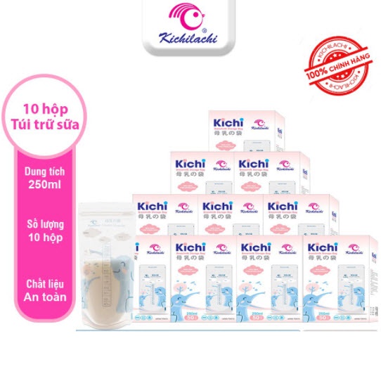 Combo 2 Hộp / 100 Túi trữ sữa mẹ 250ml KICHILACHI KICHI K50