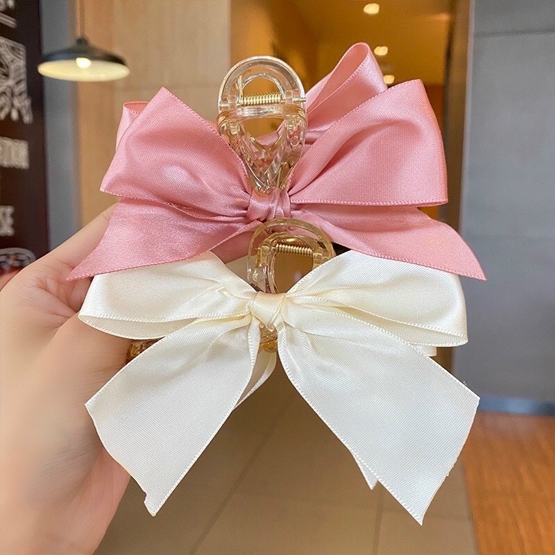 Kẹp Tóc Răng Cá Mập Đính Nơ Sang Chảnh Cho Nữ