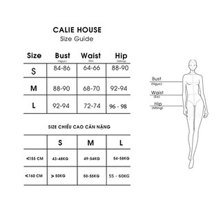Váy xẻ tà basic thời trang nữ Calie House V222