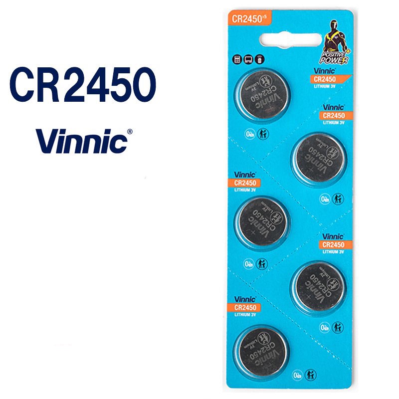 Pin Khuy Cúc Áo pin nút VINNIC CR2450 3V Lithium dùng cho đồng hồ, thiết bị điện tử