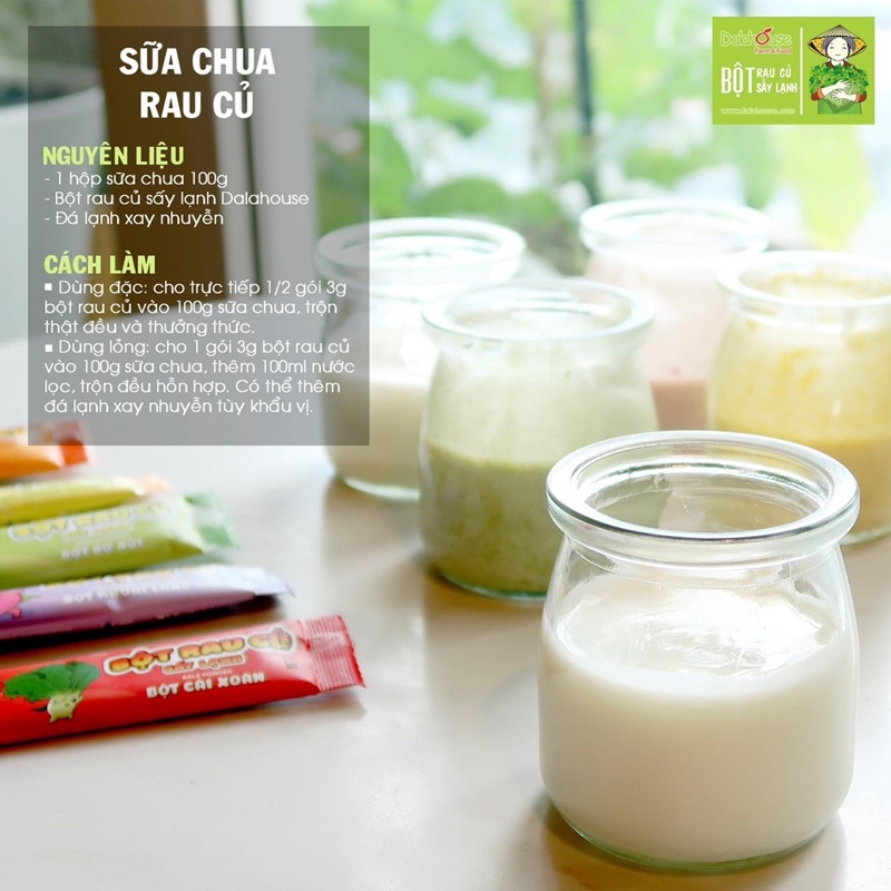 Bột rau củ ăn dặm Dalahouse gói nhỏ 3g