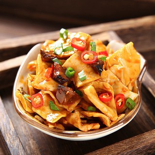 Đậu hũ sốt nấm cay cay-đồ ăn vặt