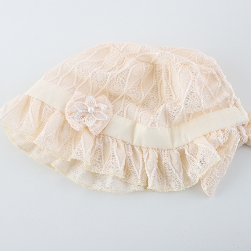 Mũ Ren Đính Hoa Phong Cách Công Chúa Cho Bé Gái