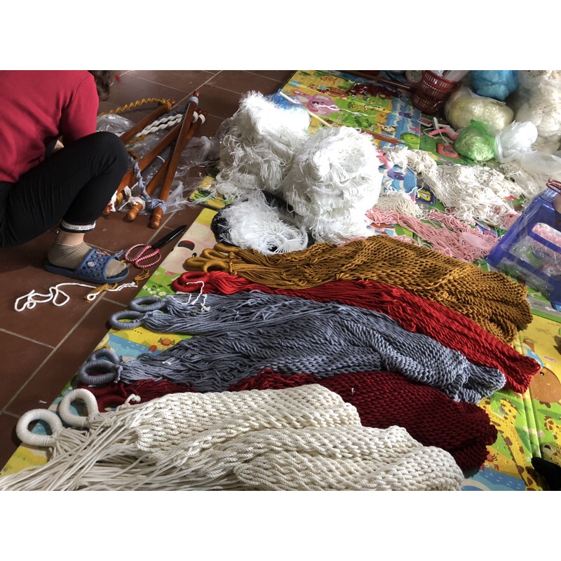 Võng lười Macrame ngang 1m cao 1m5