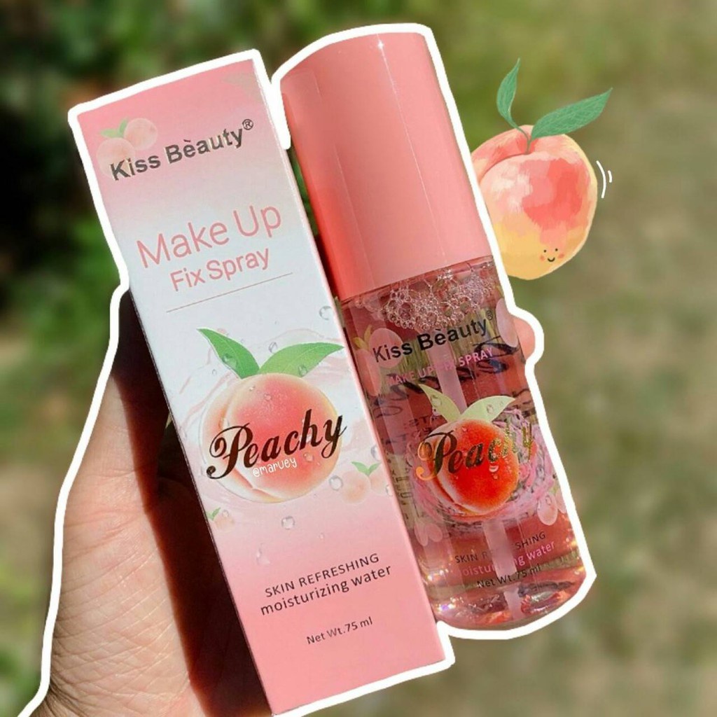 XỊT KHOÁ NỀN MAKEUP FIX SPRAY PEACH KISS BEAUTY 75ML | BigBuy360 - bigbuy360.vn