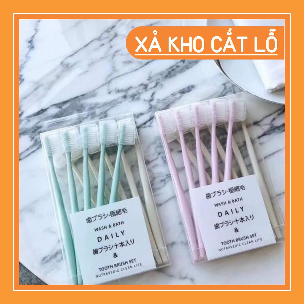 (Bán giá sỉ tại kho) BÀN CHẢI ĐÁNH RĂNG LÚA MẠCH NHẬT(SET 10 CHIẾC)