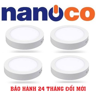 Đèn led panel ốp trần nổi nanoco loại tròn - bảo hành 24 tháng đổi mới