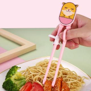 【Goodhome】Cartoon plastic training chopsticks baby learning chopsticks