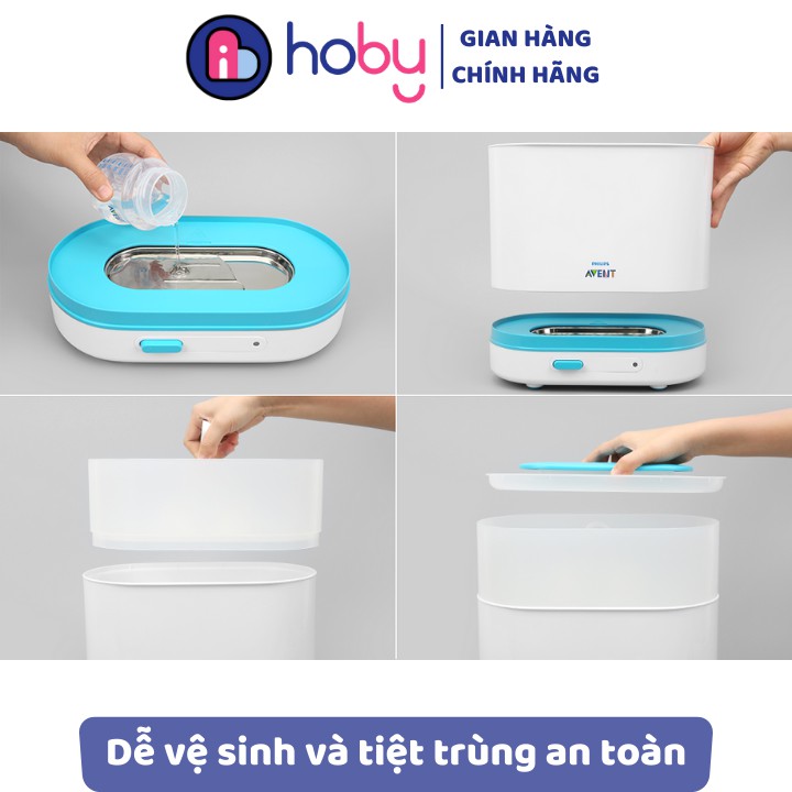 Máy tiệt trùng hơi nước PHILIPS AVENT 3 in 1 diệt 99.9% vi khuẩn có hại - Hàng chính hãng có giấy bảo hành 12 tháng