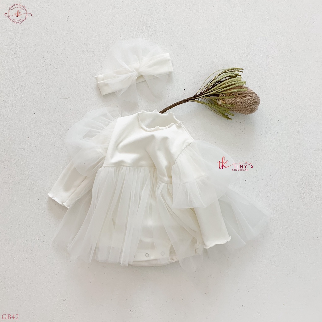 Váy, Đầm công chúa dài tay đầy tháng, thôi nôi, chụp hình cho bé gái từ 5-11kg (TẶNG KÈM BĂNG ĐÔ) [GB42]