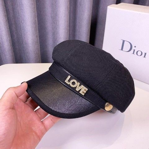Mũ beret đính đá in chữ thời trang cho nữ