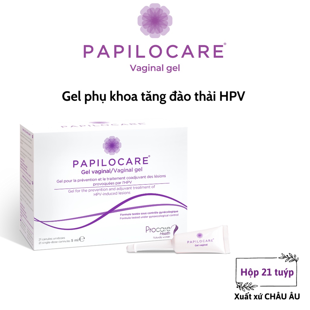 PAPILOCARE® Gel phụ khoa tăng đào thải HPV, phục hồi & dự phòng sang thương cổ tử cung do HPV