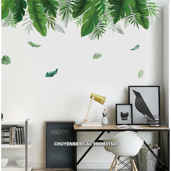 Decal dán tường - Cỏ Lá Dây Bắc Âu 02