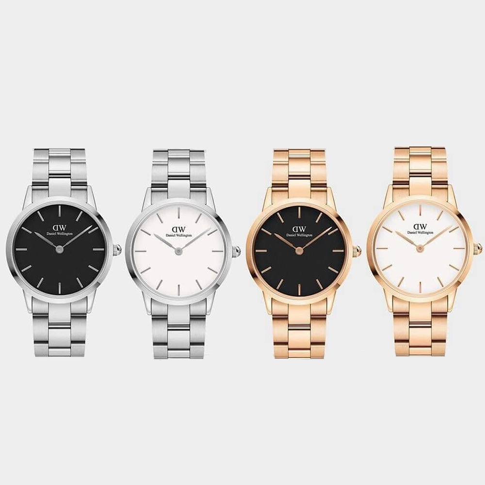 Đồng hồ Nam Nữ DW Iconic Link Mặt Tròn Dây Thép Cao Cấp Bản Chuẩn