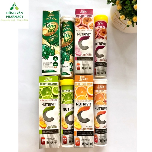 Viên sủi Multivitamin Nutrivit C các vị, bổ sung vitamin C, hỗ trợ tăng cường miễn dịch, tăng cường đề kháng