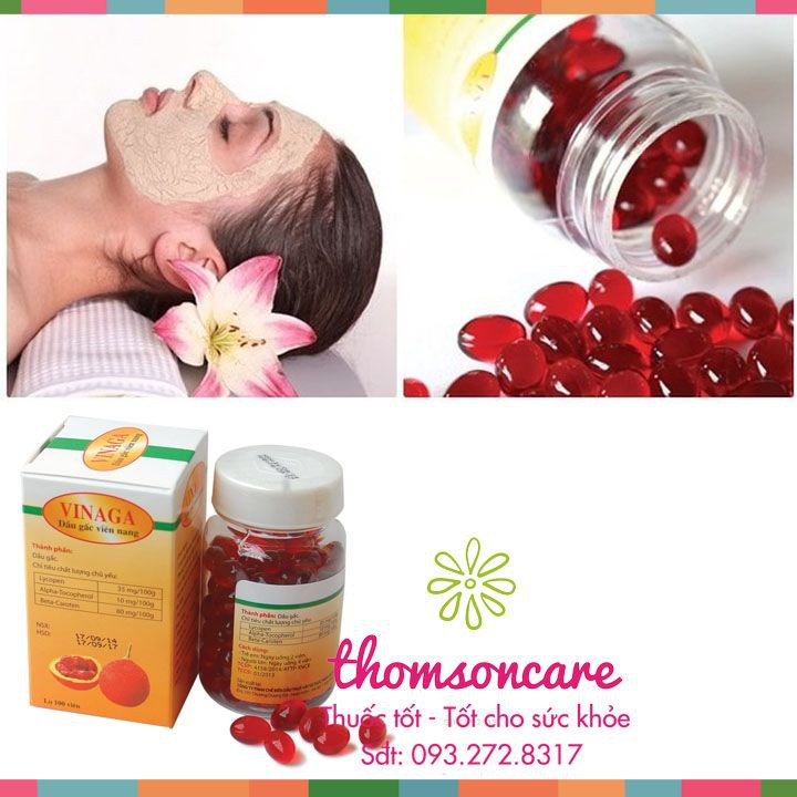 Dầu gấc Vinaga giúp sáng mắt đẹp da - ngăn ngừa lão hóa