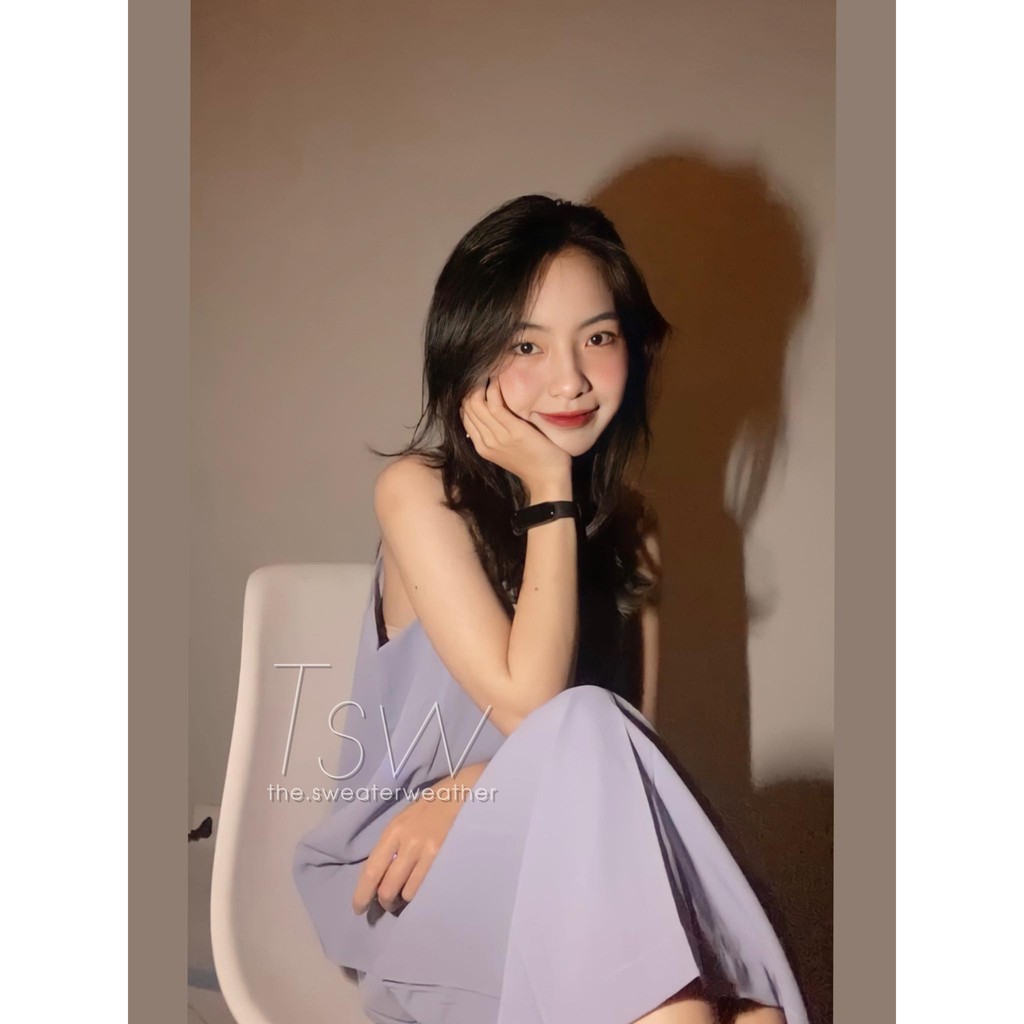 Váy hai dây voan trơn 02, đầm 2 dây trơn (ảnh thật) | BigBuy360 - bigbuy360.vn