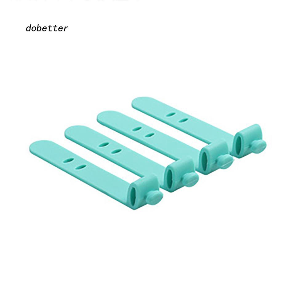 Set 4 dây silicon thiết kế nút giữ tiện lợi quấn dây sạc