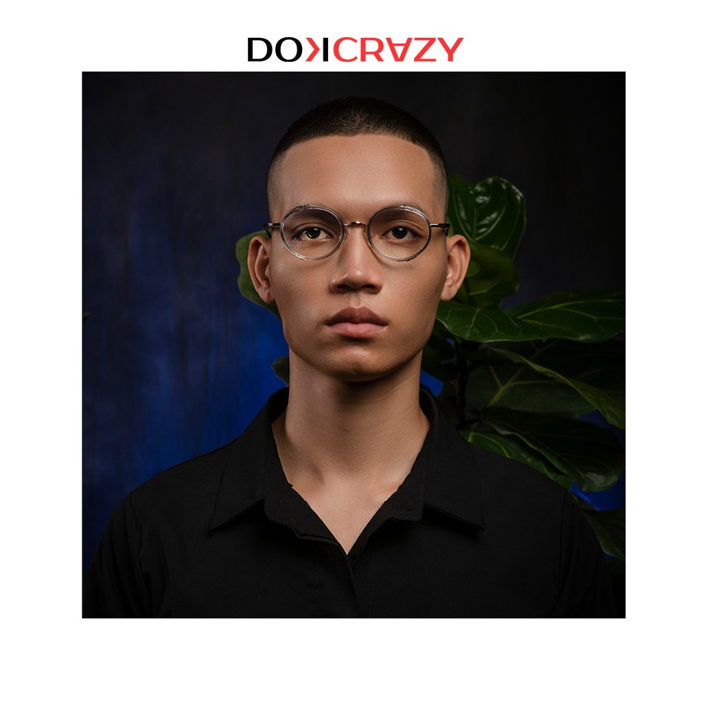 Gọng kính cận dáng tròn cao cấp ANGIO DOKCRAZY nam nữ phong cách retro Hàn Quốc