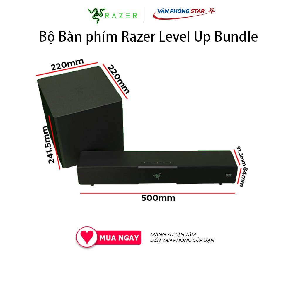 Loa Razer Leviathan V2 Bluetooth Gaming Speaker kết nối USB, Bluetooth 5.2 Âm trầm sắc nét, rõ ràng và âm trầm sâu, mạnh