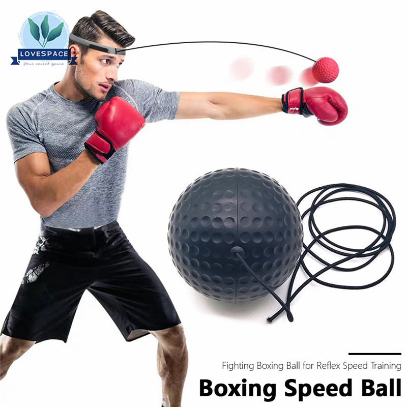 Bóng tập đánh boxing thể thao đàn hồi bằng PU kèm dây thun hỗ trợ luyện tốc độ phản xạ