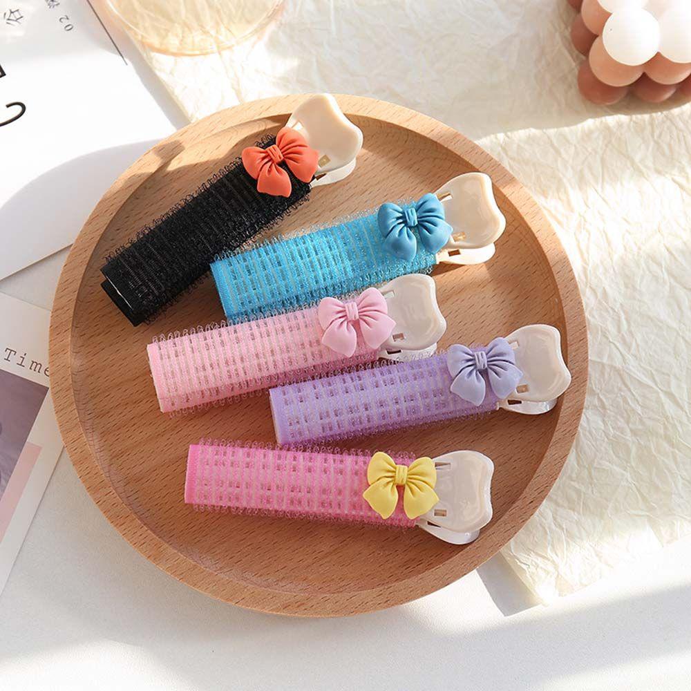 QQMALL Kẹp Tóc Mái Tạo Kiểu Không Dùng Nhiệt Đính Nơ Dễ Thương Cho Nữ