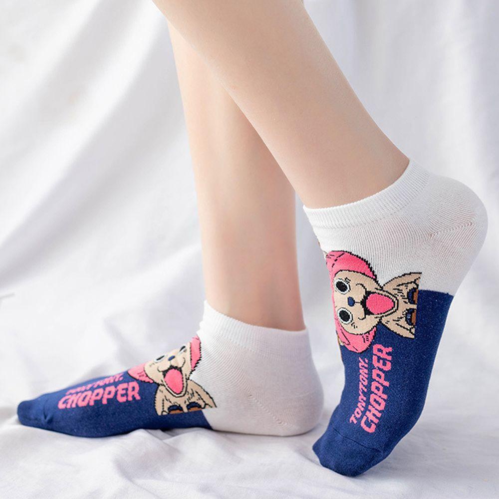1 Đôi Tất Ngắn In Hình Luffy Chopper Thời Trang