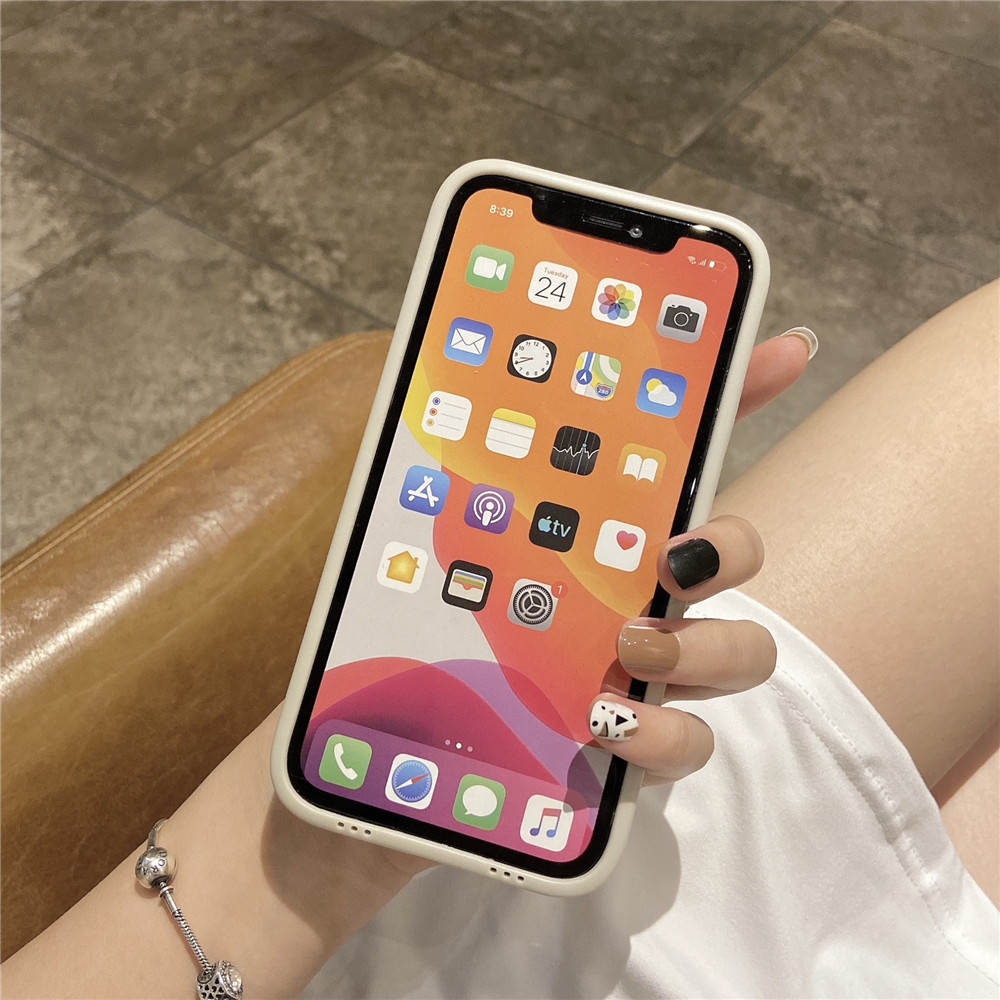 Ốp điện thoại bằng da phối sọc sang trọng chống sốc cho IPhone 12pro max 12mini 11Pro Max XS Max XR SE 2020 7 8 Plus | BigBuy360 - bigbuy360.vn