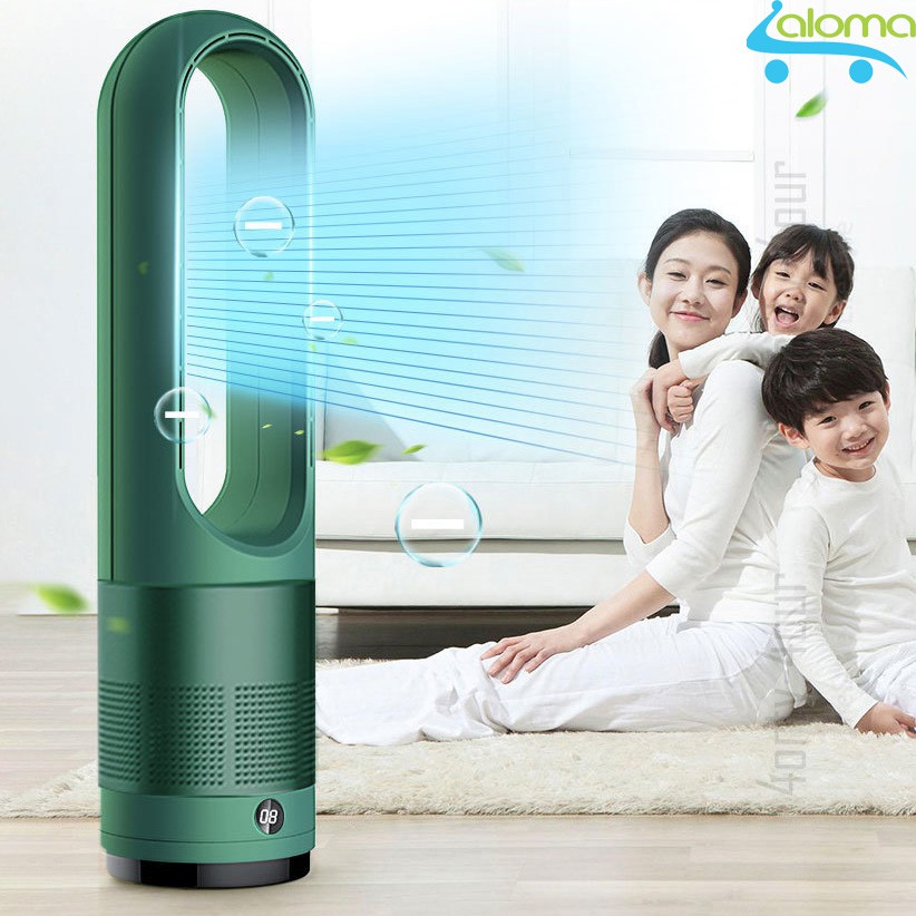 (BH 2 năm) Quạt không cánh siêu mát an toàn KJapan Pure Cool UML-018 kèm điều khiển 8 tốc độ gió