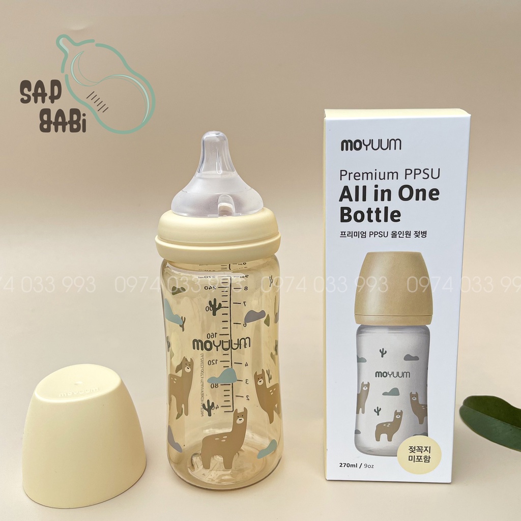 Bình sữa Moyuum Lạc Đà, Moyuum Vàng, Moyuum Llama Edition 170ml - 270ml