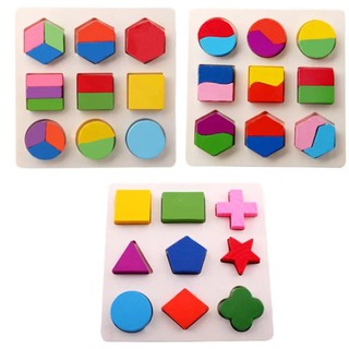 Combo 5 bộ 3 bảng gỗ hình học cho khách