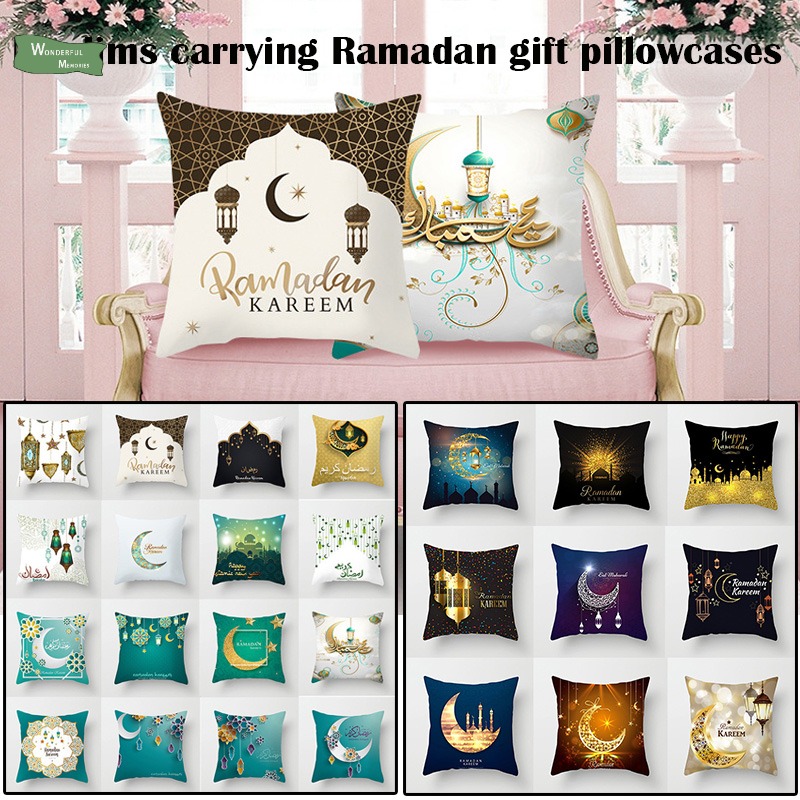 Vỏ Gối Vuông Trang Trí Nhà Cửa / Ghế Sofa In Họa Tiết Ramadan Eid Mubarak Wfa2021