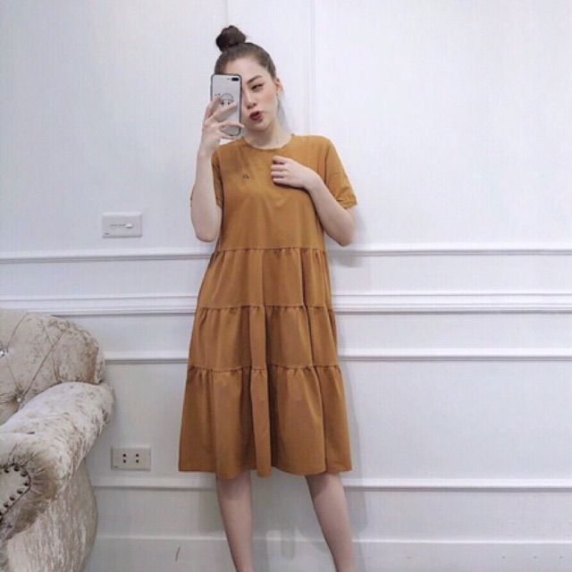 Váy cotton suông nốt nhạc | BigBuy360 - bigbuy360.vn