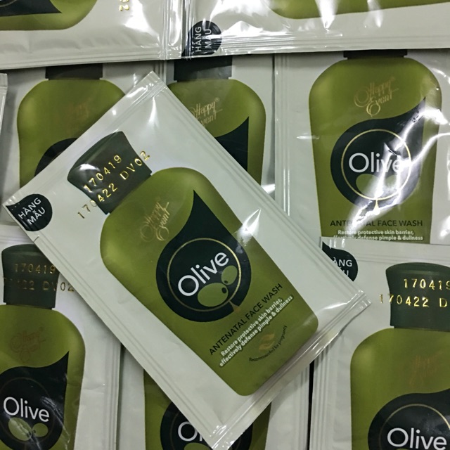 👏Combo 15 gói sữa rửa mặt tinh chất olive ngừa mụn Hapyy Event 6ml- rất tiện đi du lịch, cho túi xách..👜