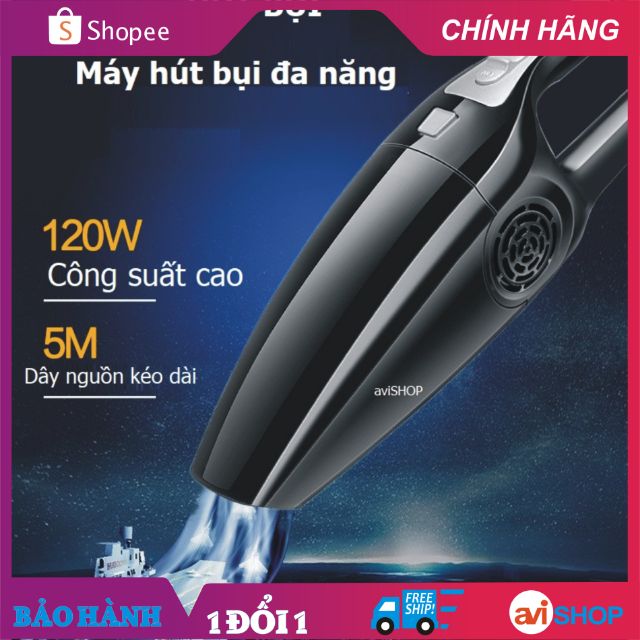 Máy hút bụi ô tô cầm tay không dây HEPA -Hút bụi ô tô đa năng tiện dụng, Pin chạy lâu, hút khô và nước - BH12T -aviSHOP