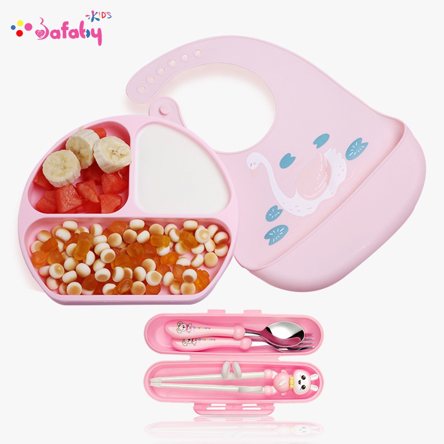 [MADE KOREA] Dụng Cụ Ăn Dặm Cho Bé, Đồ Dùng Ăn Dặm Hàng Công Ty Chất Liệu Silicon - Bafaby kids