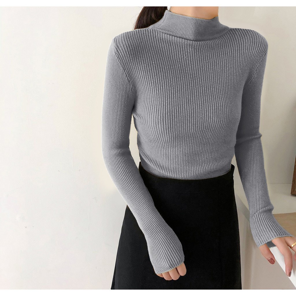 Áo len nữ cổ 3 phân hàng Quảng Châu cao cấp | BigBuy360 - bigbuy360.vn