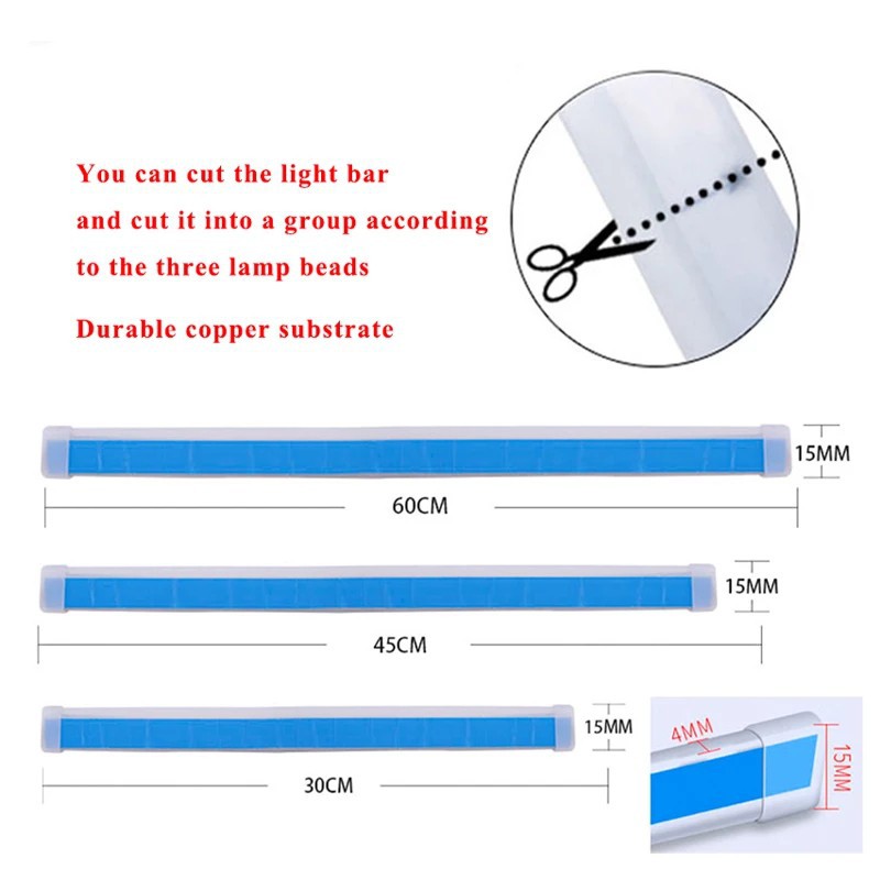 UNI-SHINE 2 cái 30 cm 45 cm 60 cm Led DRL Đèn chạy ban ngày Quét tín hiệu Quét tín hiệu Không thấm nước Hướng dẫn mềm linh hoạt DRL Dải LED cho Lắp ráp ánh sáng xe hơi