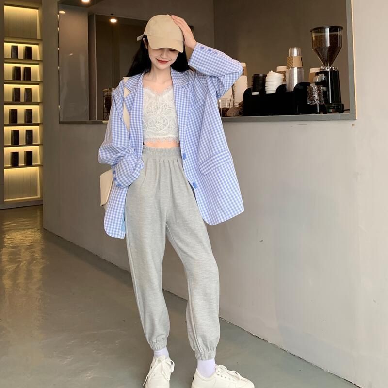 [Order] Áo khoác blazer Hàn Quốc kẻ caro dáng rộng oversize ulzzang | BigBuy360 - bigbuy360.vn