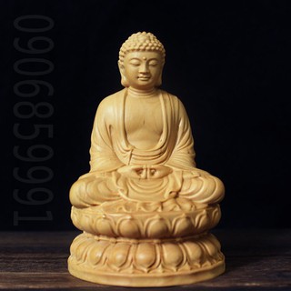 Tượng Phật Thích Ca Mâu Ni (Như Lai) tọa thiền - Gỗ Hoàng Dương (HD-028)