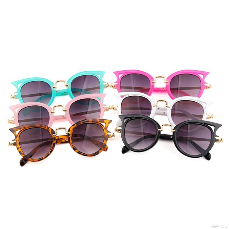 Kính mát mắt mèo chống tia UV phong cách hoài cổ cho bé