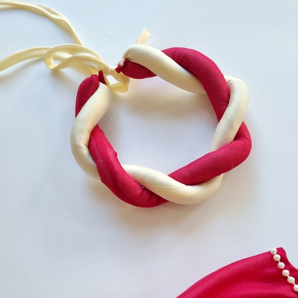 Áo Dài Truyền Thống # Bộ Áo Dài Hoa Đỏ Cho Mẹ Và Bé # Bộ Áo Dài Mẹ Và Bé