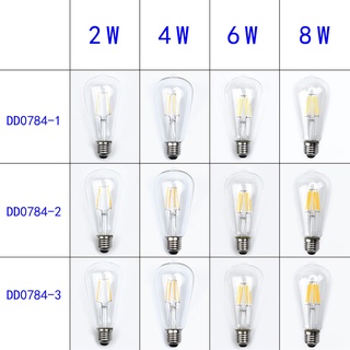 Bóng Đèn Dây Tóc Phong Cách Cổ Điển 2W-8W ST64 E27 220V