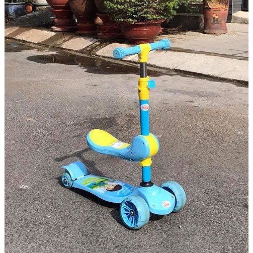 Xe trượt scooter 💥FREESHIP💥 đa năng phát sáng cho bé từ 2 đến 8 tuổi - Xe thăng bằng có nhạc, ghế nhún cho trẻ DC009