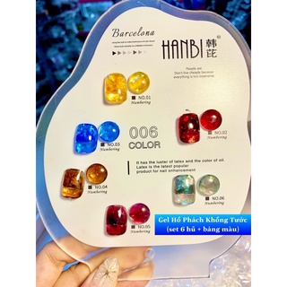 Set 6 hũ gel hổ phách khổng tước