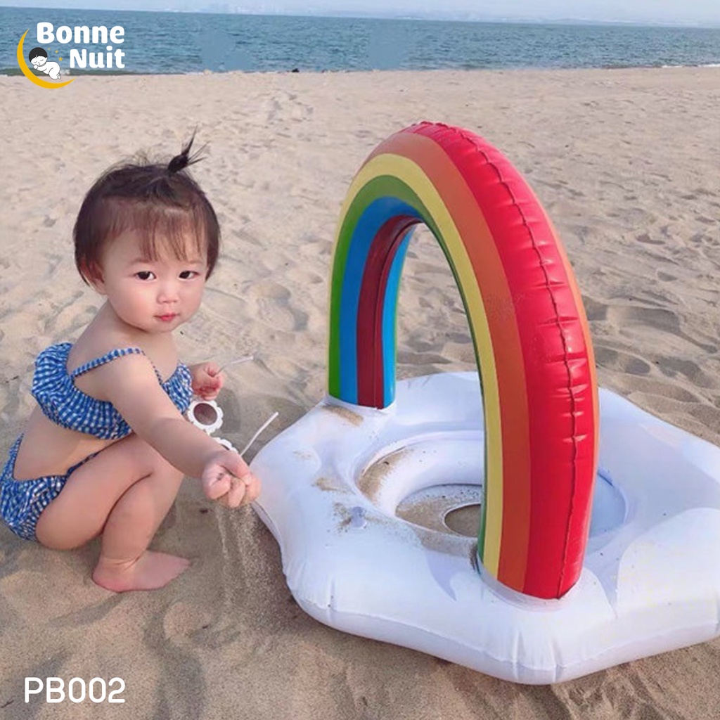 Phao bơi hình cầu vồng cực xinh cho bé đi biển