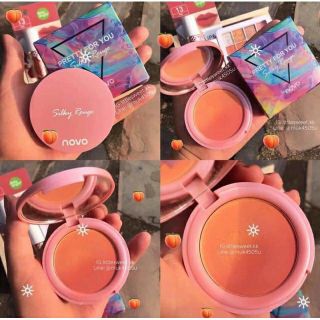 (Sẵn 01 + 02 + 03) NOVO - Phấn má hồng dạng màu loang Novo Pretty For You Silky Rouge