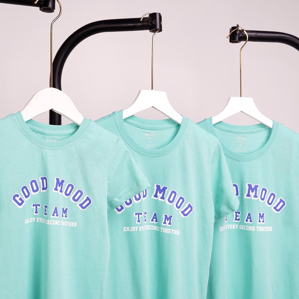 Áo phông trẻ em SAYME set gia đình đi chơi đi biển dạo phố in chữ vải cotton mềm mịn thoáng mát KCTS0015-16