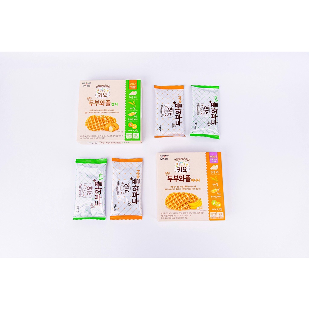 Bánh ăn dặm Waffle đậu hủ non ILDONG 12m+