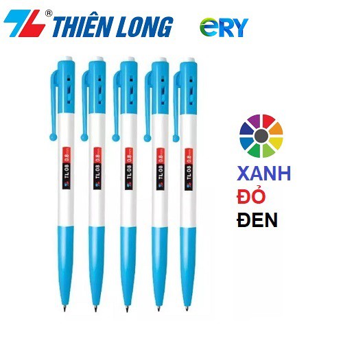 Bút bi bấm 𝑻𝒉𝒊𝒆̂𝒏 𝑳𝒐𝒏𝒈 ngòi 0.8mm TL-08, sản phẩm chính hãng